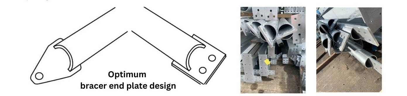 Optimum bracer end plate