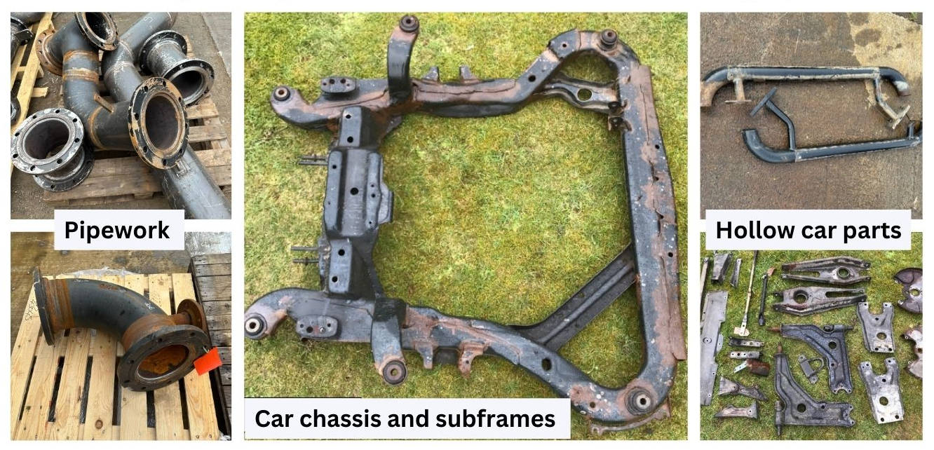 Steel Items with paint Contamination